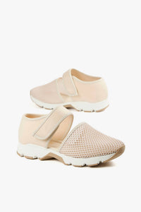 ALL BLACK Women's Easy Mesh Plus Sneakers in new beige - women's sneaker - detail view