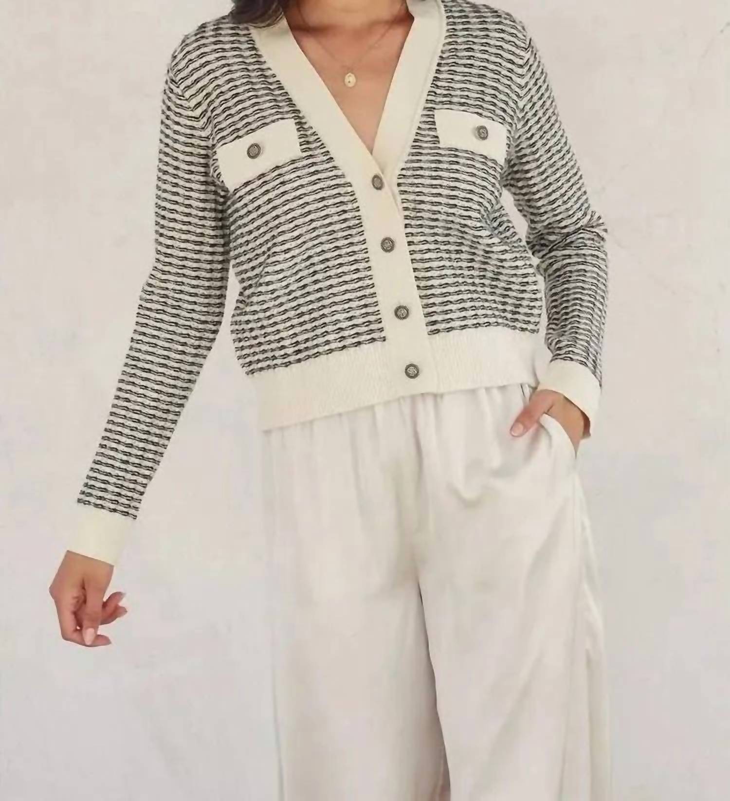 Dress Forum - Contrast Rib Cardigan