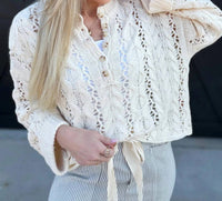 Lovlov - Soft Twisted Button Up Sweater