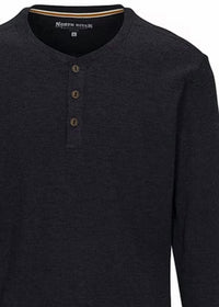 North River - Men's Waffle 3 Button Henley Top