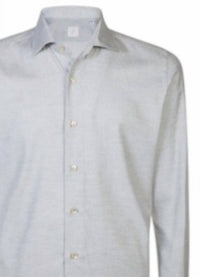 eleventy Men's Button Down Shirt in grey - men's shirt - detail view