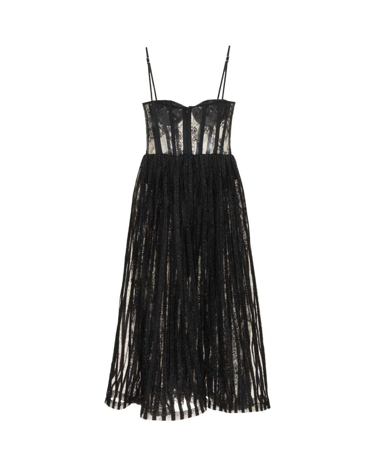 Patbo - Lurex Tulle Bustier Midi Dress