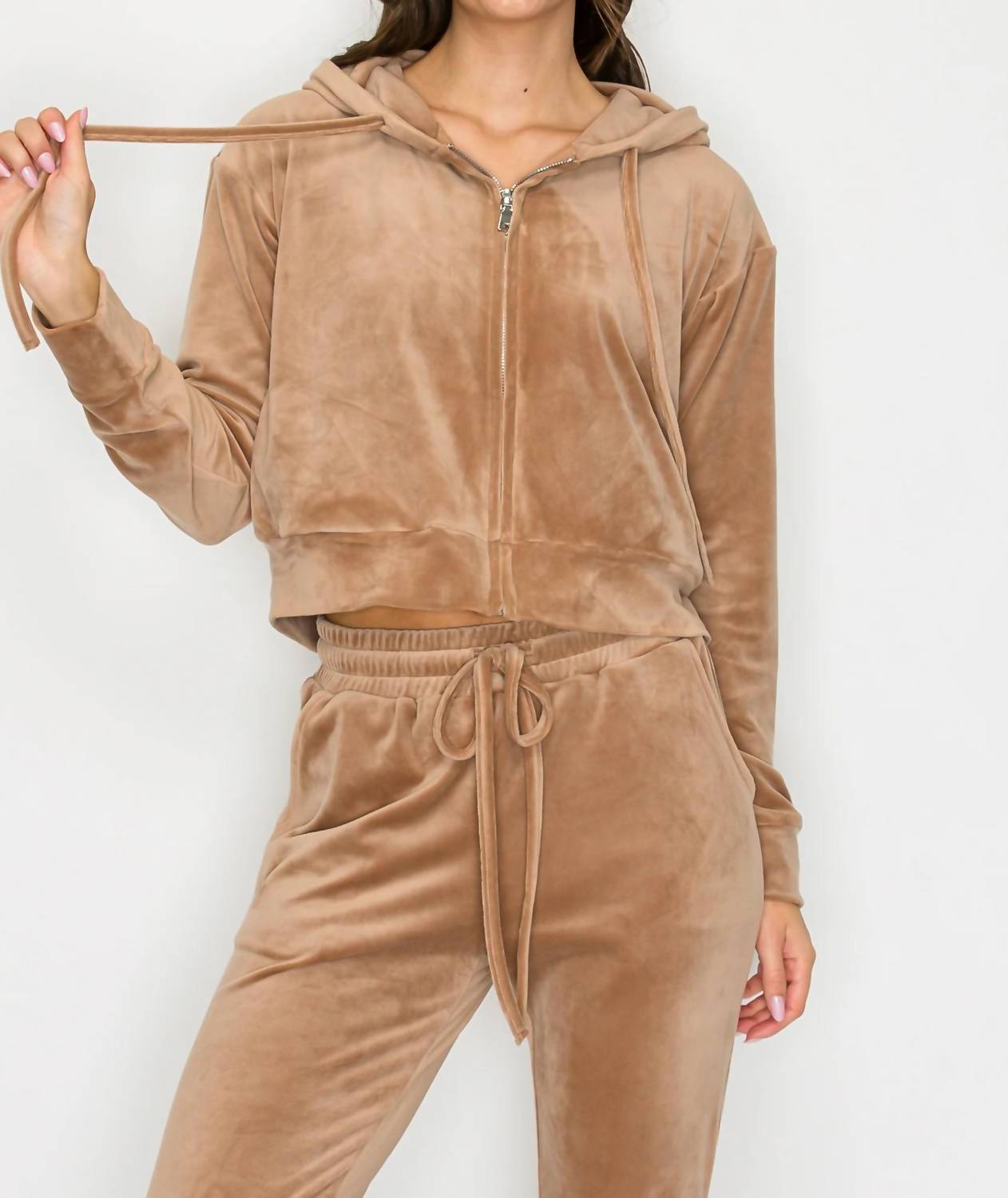 Knit Riot - Classic Velour Zip Hoodie