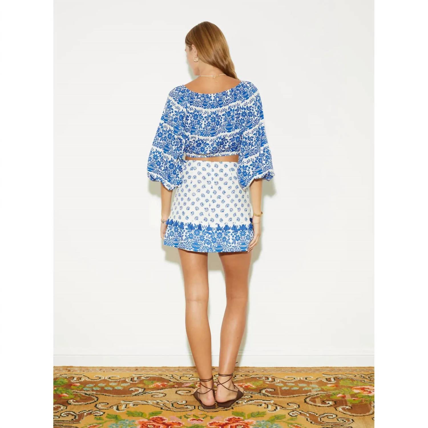 Boteh - Petale Off Shoulder Crop Top