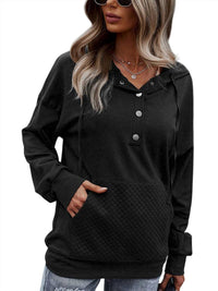 Tickled Teal - Quilted Pocket Hoodie