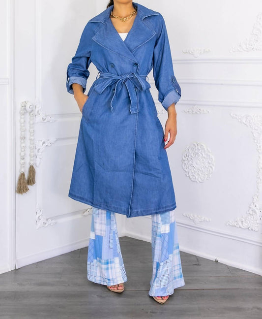 Surelymine - Denim Fashion Lightweight Coat