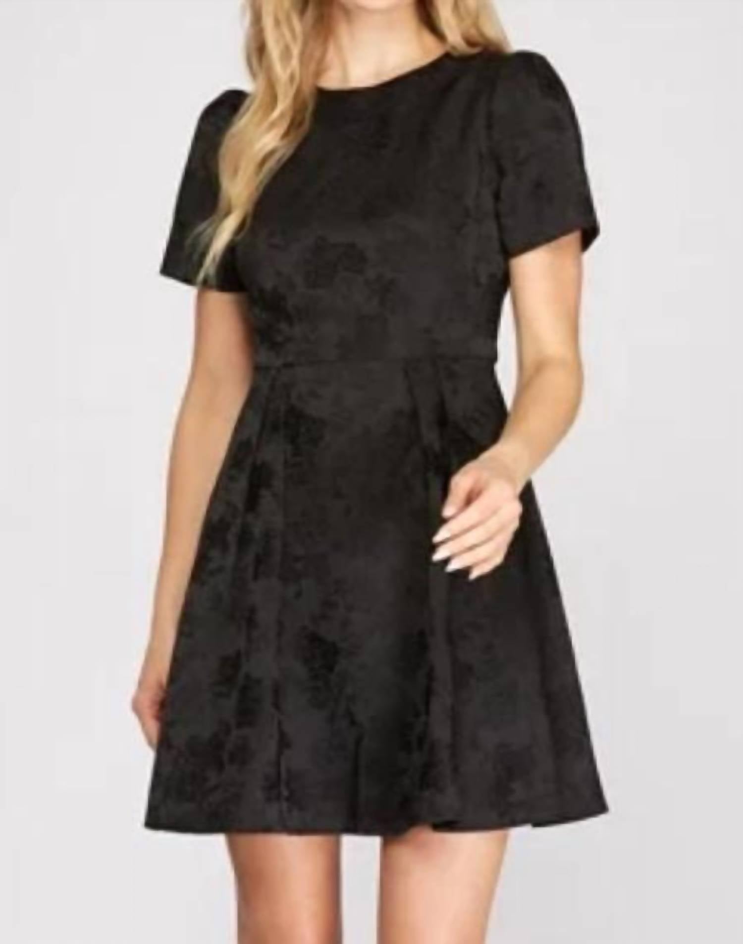 She + Sky - JACQUARD SKATER DRESS