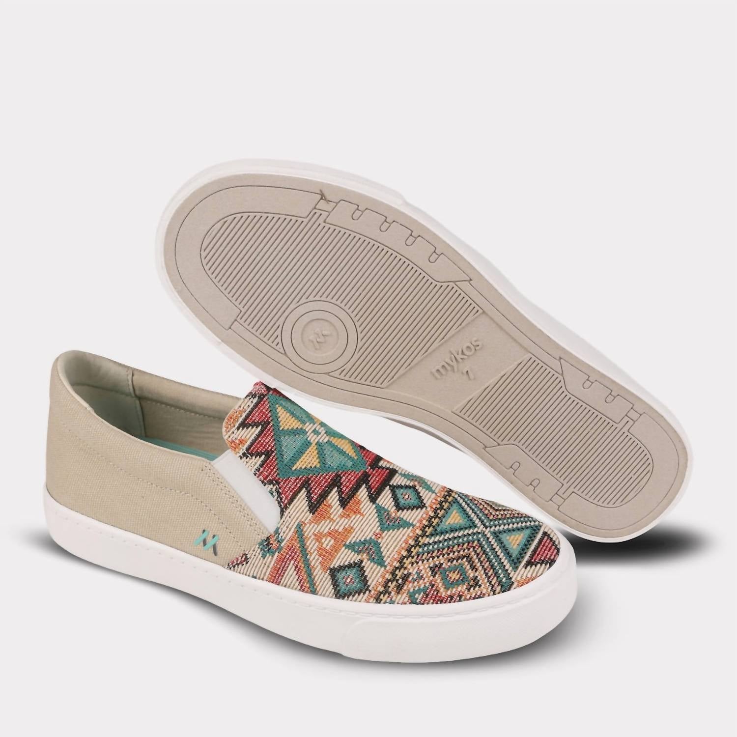 Mykos Women's Pipers Slip-on Shoe in taupe multi - women's sneaker - view 10