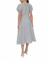 Zoe And Claire - Puff Sleeve Dress With Belt