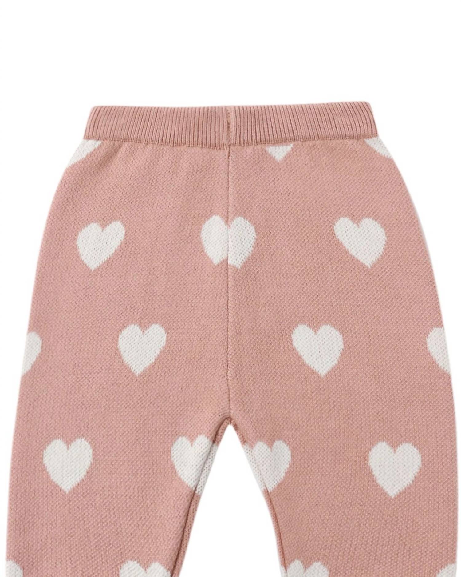 Quincy Mae - Girls' Heart Knit Pant