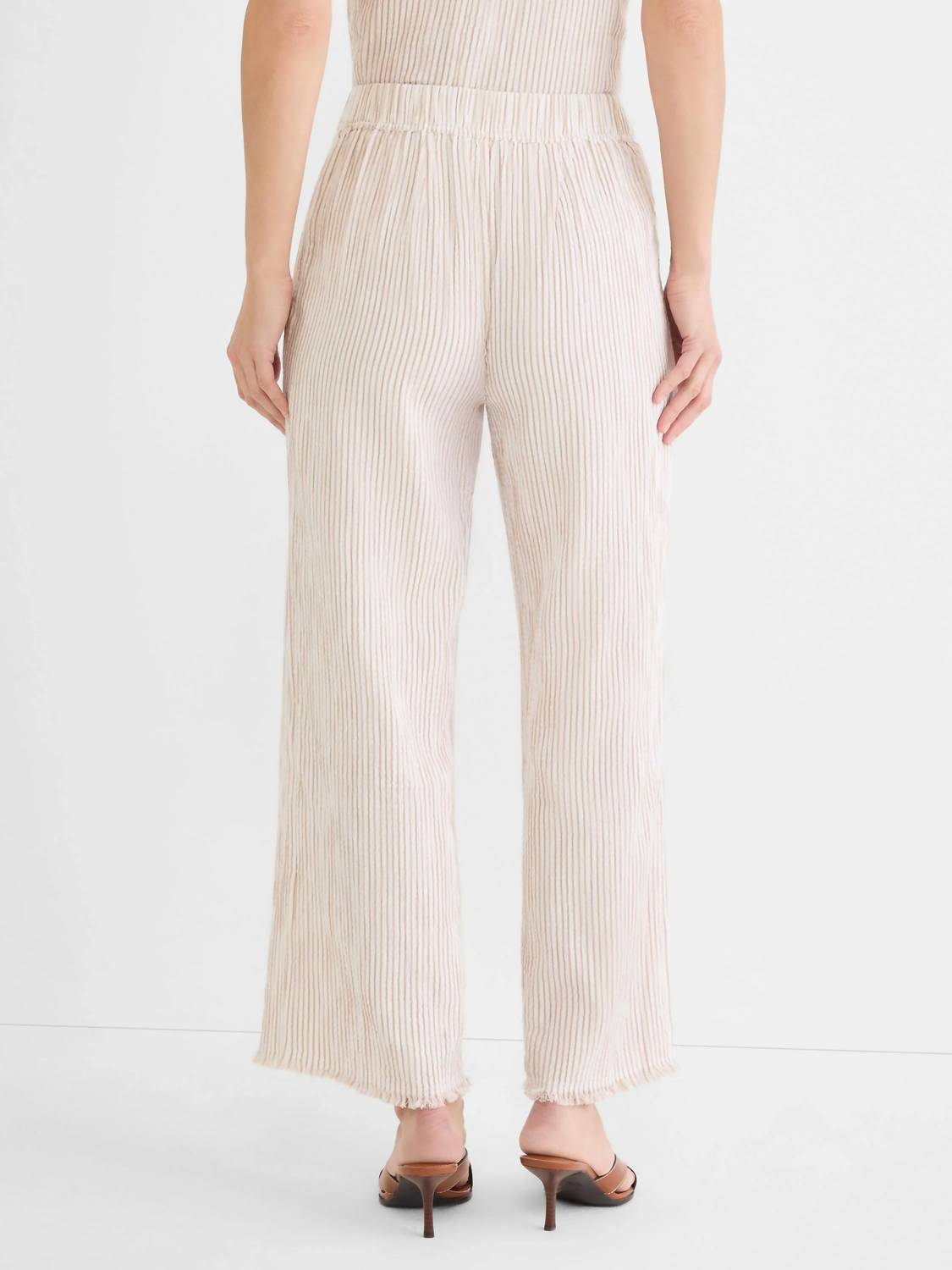 Nic + Zoe - Pinstripe Gauze Wide Leg Pant