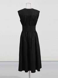 Enxin Fashion - Women's Lace Up Midi Dress