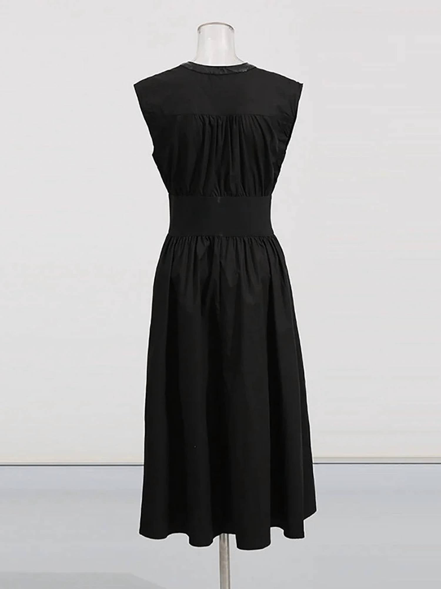 Enxin Fashion - Women's Lace Up Midi Dress