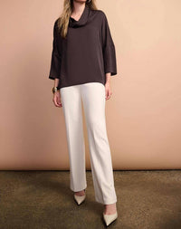 Joseph Ribkoff - Recycled Satin Boxy Tunic With Cowl Collar
