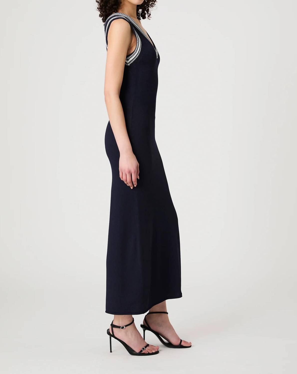 French Connection - Sage Knit V-neck Midi Dress