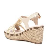 Xti Women's Textile Wedge Sandal in beige - women's shoe - alternate view