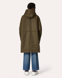 Valentino - Optical Printed Lined Long Nylon Jacket