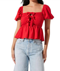 Astr - Darlene Puff Sleeve Top