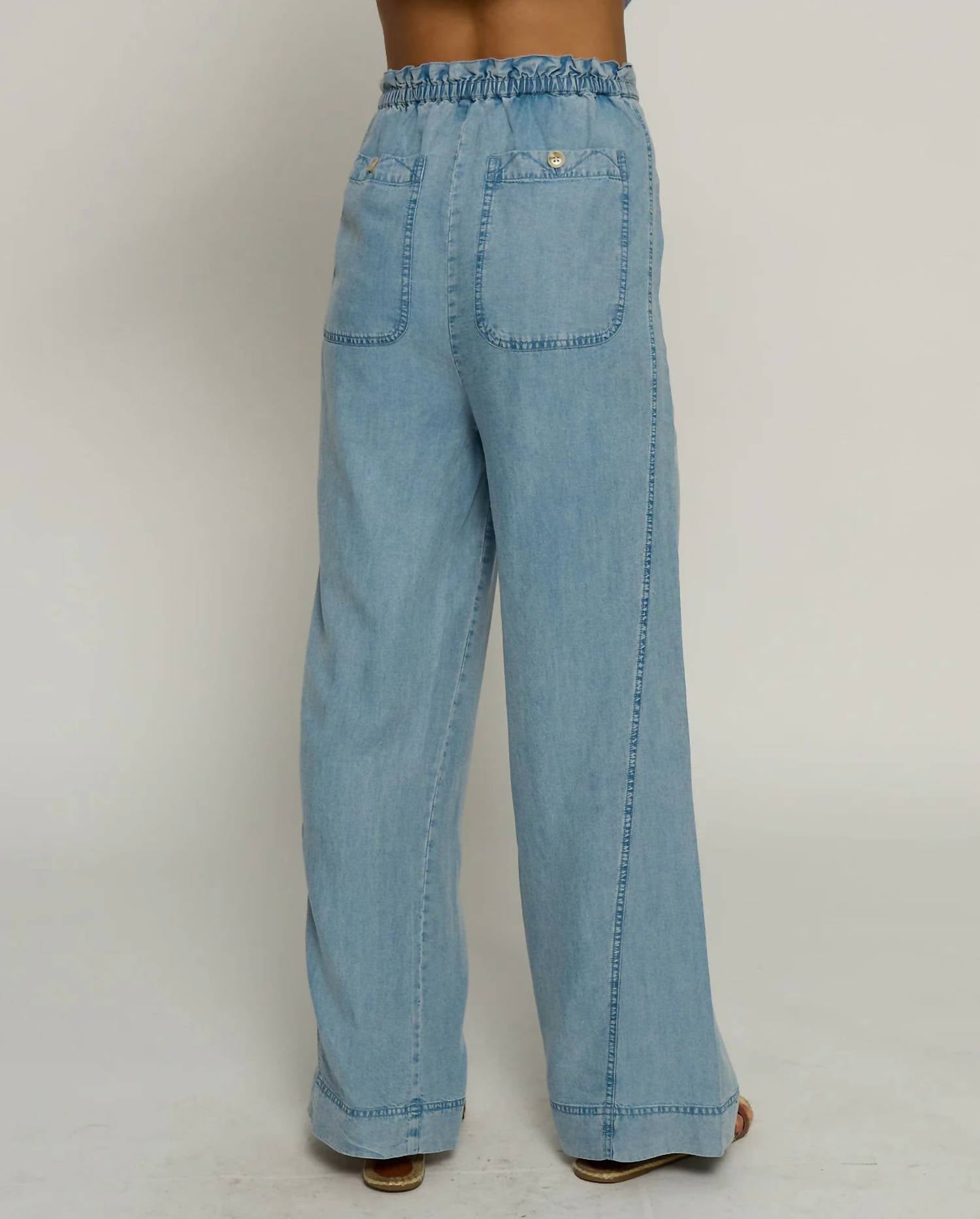 Central Park West - Women's Denim Wide Leg Pant