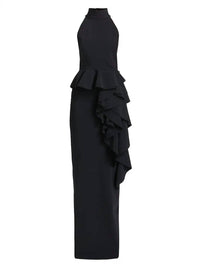 Chiara Boni - Ah Ruffled High-neck Gown