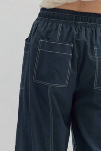 Entro - Penelope High-waist Drawstring Wide-leg Pants