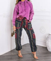 Surelymine - Vintage Wash Relaxed Fit Pullover Hoodie
