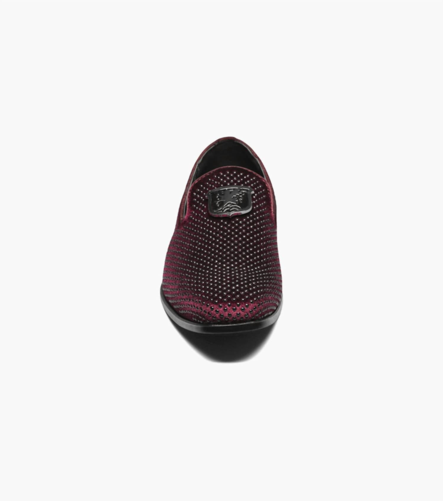 STACY ADAMS Men's Swagger Studded Slip Ons in burgundy - men's loafer - alternate view