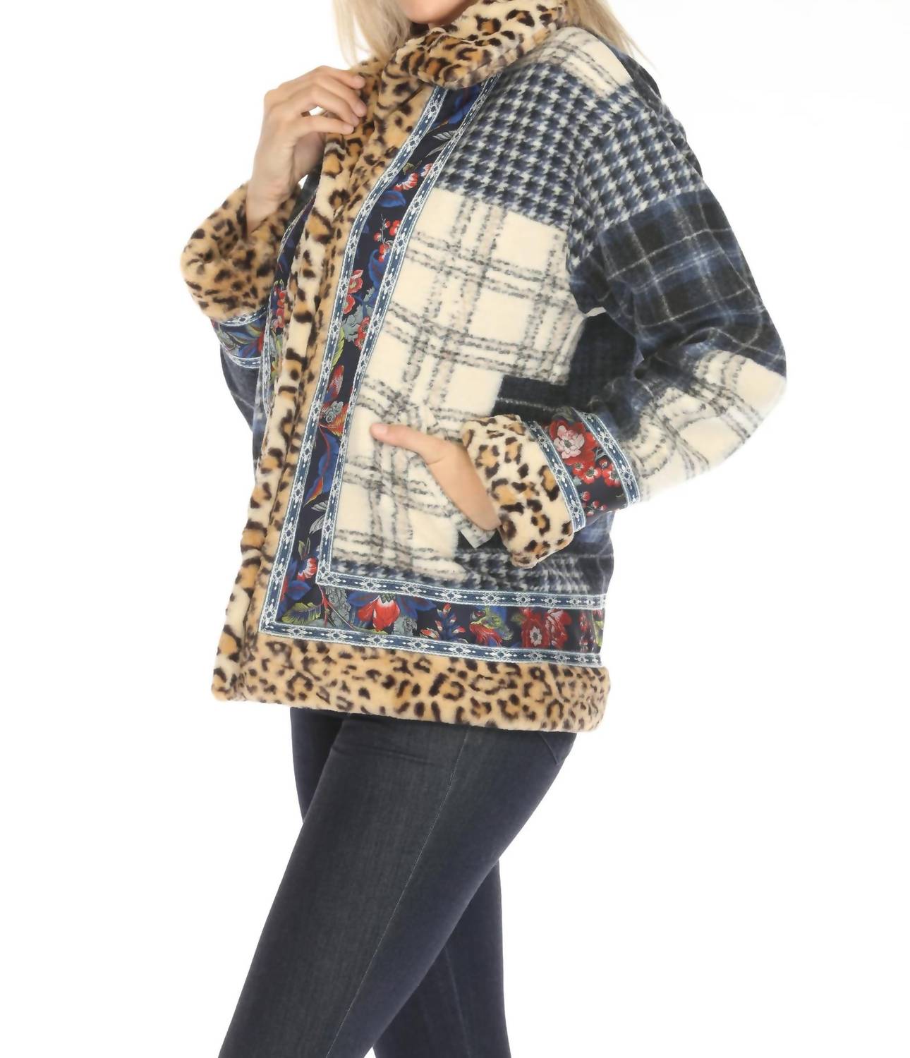 Johnny Was Becks Plaid Reversible Jacket in multi - women's jacket