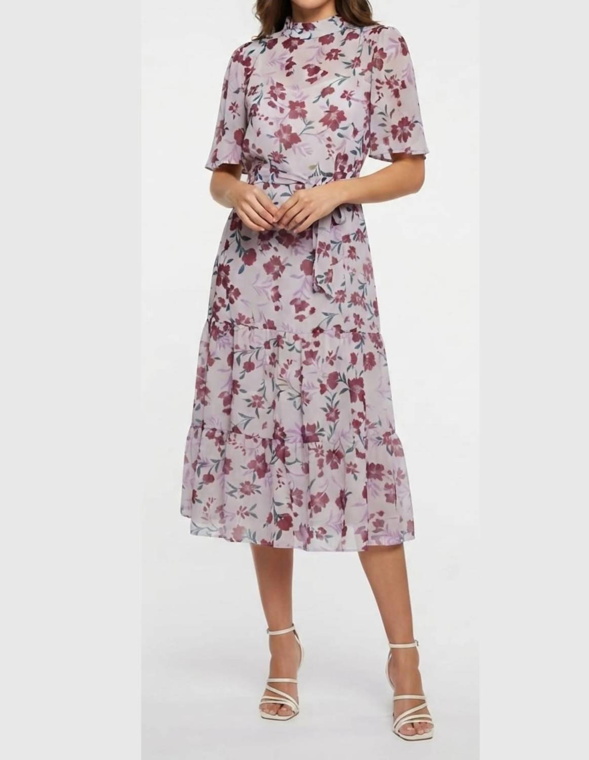 Maggy London - Chiffon Floral Maxi Dress