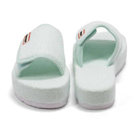 HUNTER Women's Original Terry Towelling Logo Slides in spearmint - women's shoe - view 4