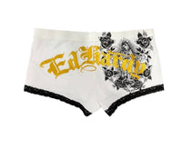 Ed Hardy Women's Mary Cheeky Short in white - women's intimate - detail view
