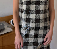 Frnch - Carra Gingham Sequin Tank Mini Dress