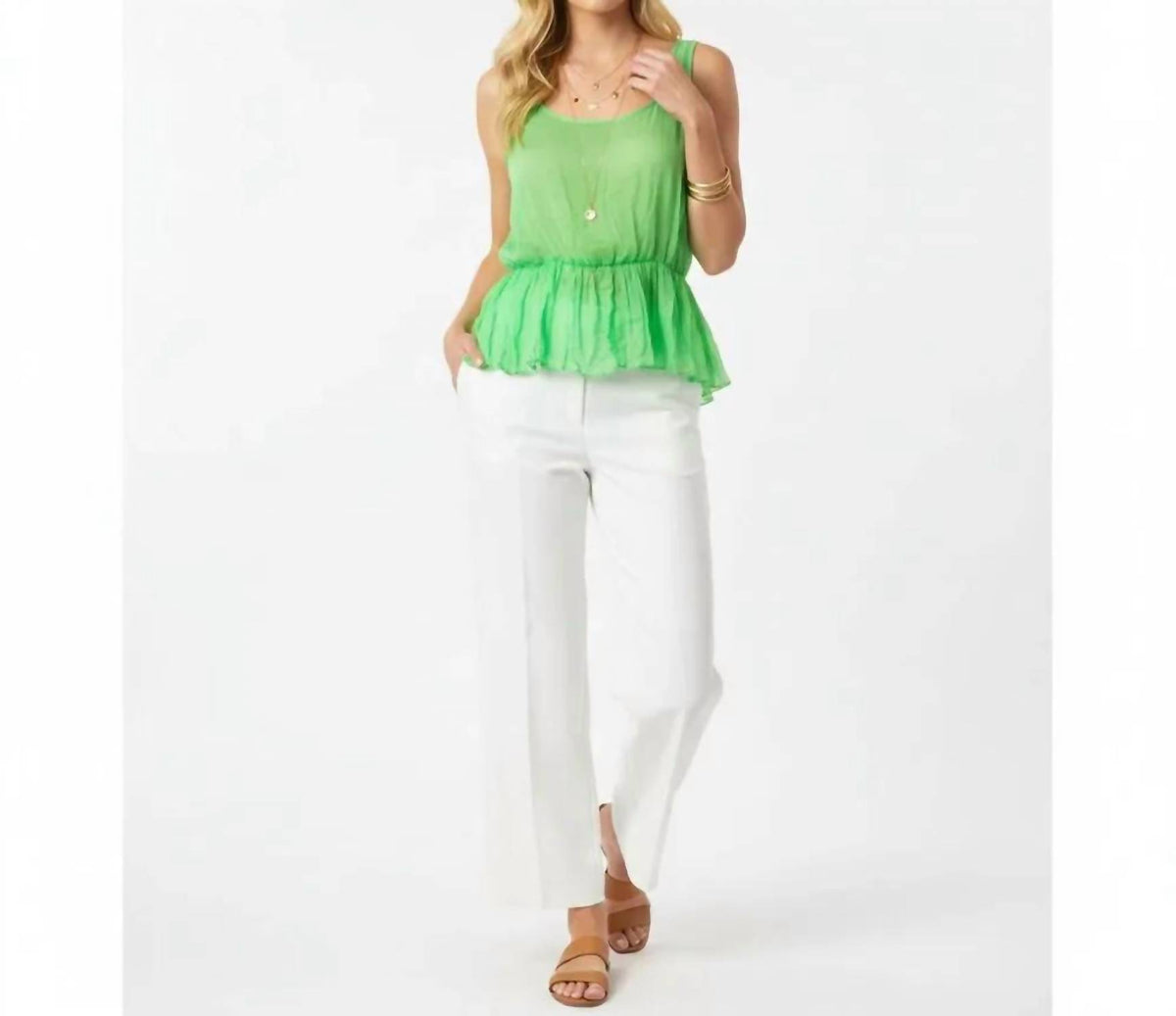 Sam & Lavi - Sheer Sleeveless Blouse
