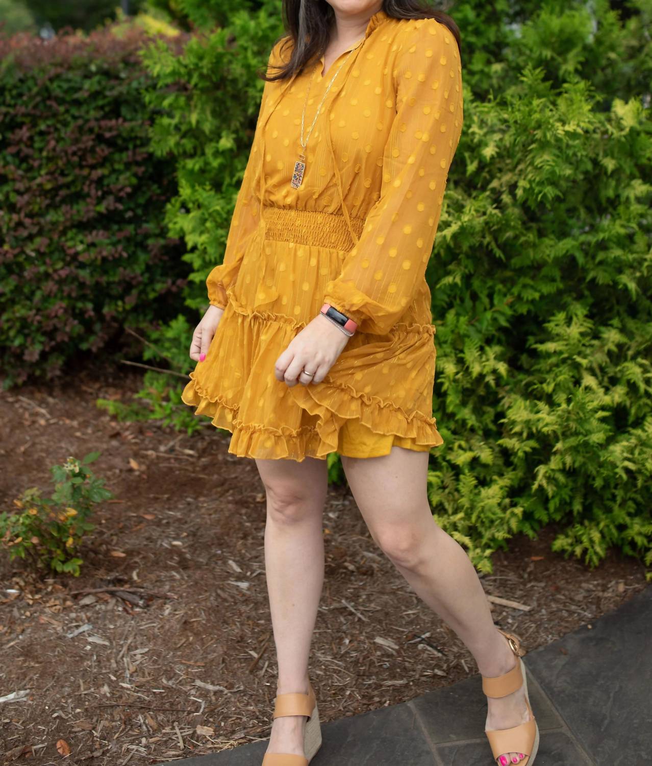 Voy - Makenzie Mini Dot Ruffle Dress