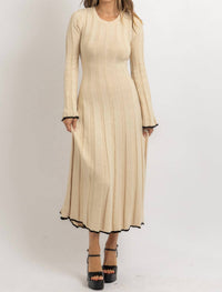 Lalavon - Cam Contrast Bow Maxi Dress