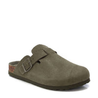 Xti Women's Suede Clogs in khaki - women's shoe