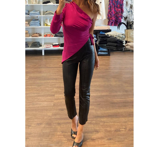 Maryclare One Shoulder Long Sleeve Top