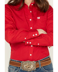 Wrangler Button-down Western Shirt in red - women's shirt - view 4
