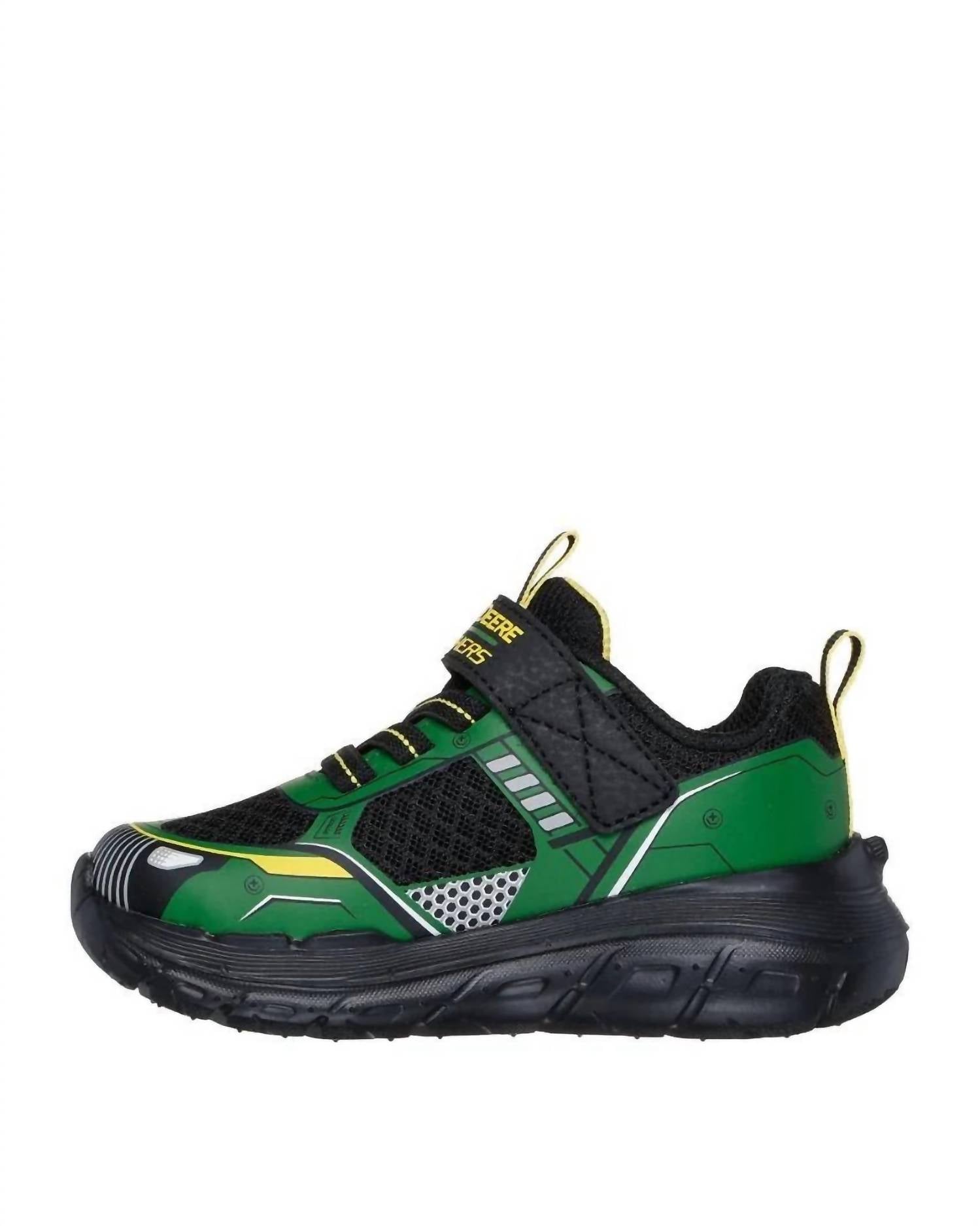 Skechers Boys Tracks Tractor Shoes in green black yellow - kids' sneaker - view 4