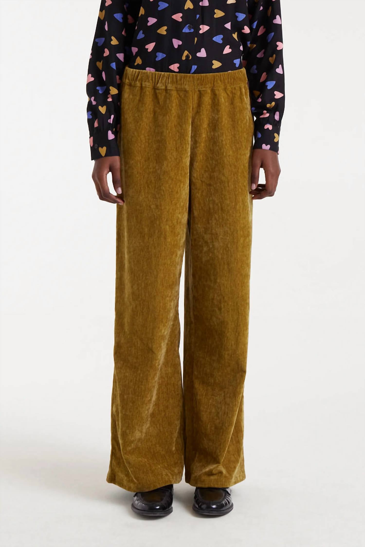 Compania Fantastica Terciopelo Pants in green - women's pants