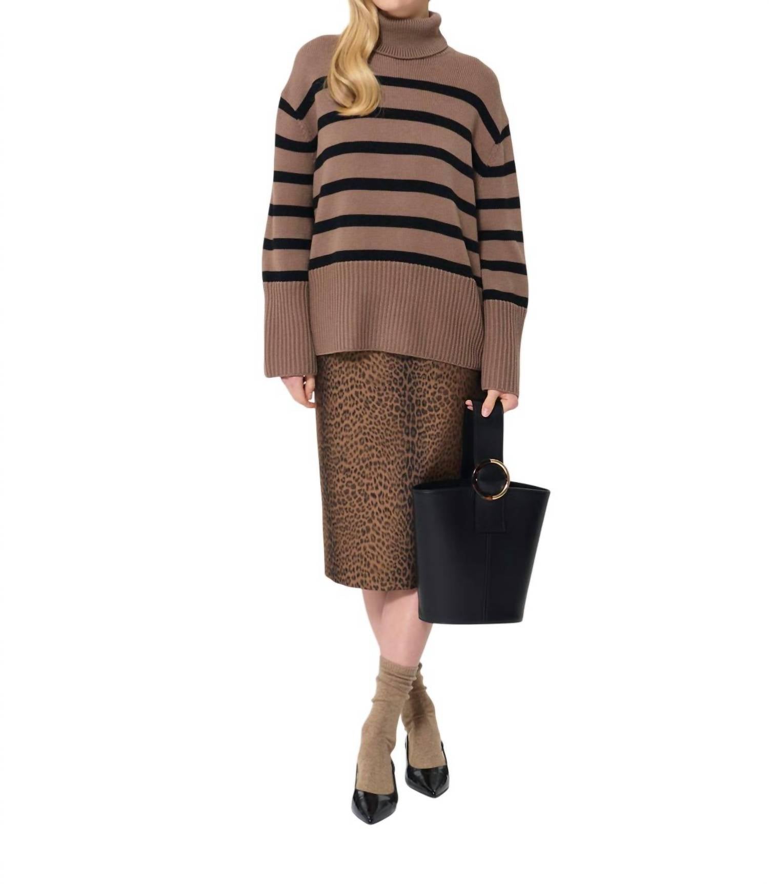Tara Jarmon - Pacome Striped Turtleneck Sweater