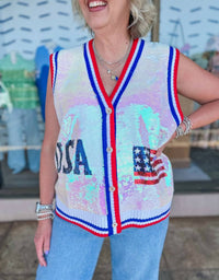 Queen Of Sparkles - USA All Day Vest