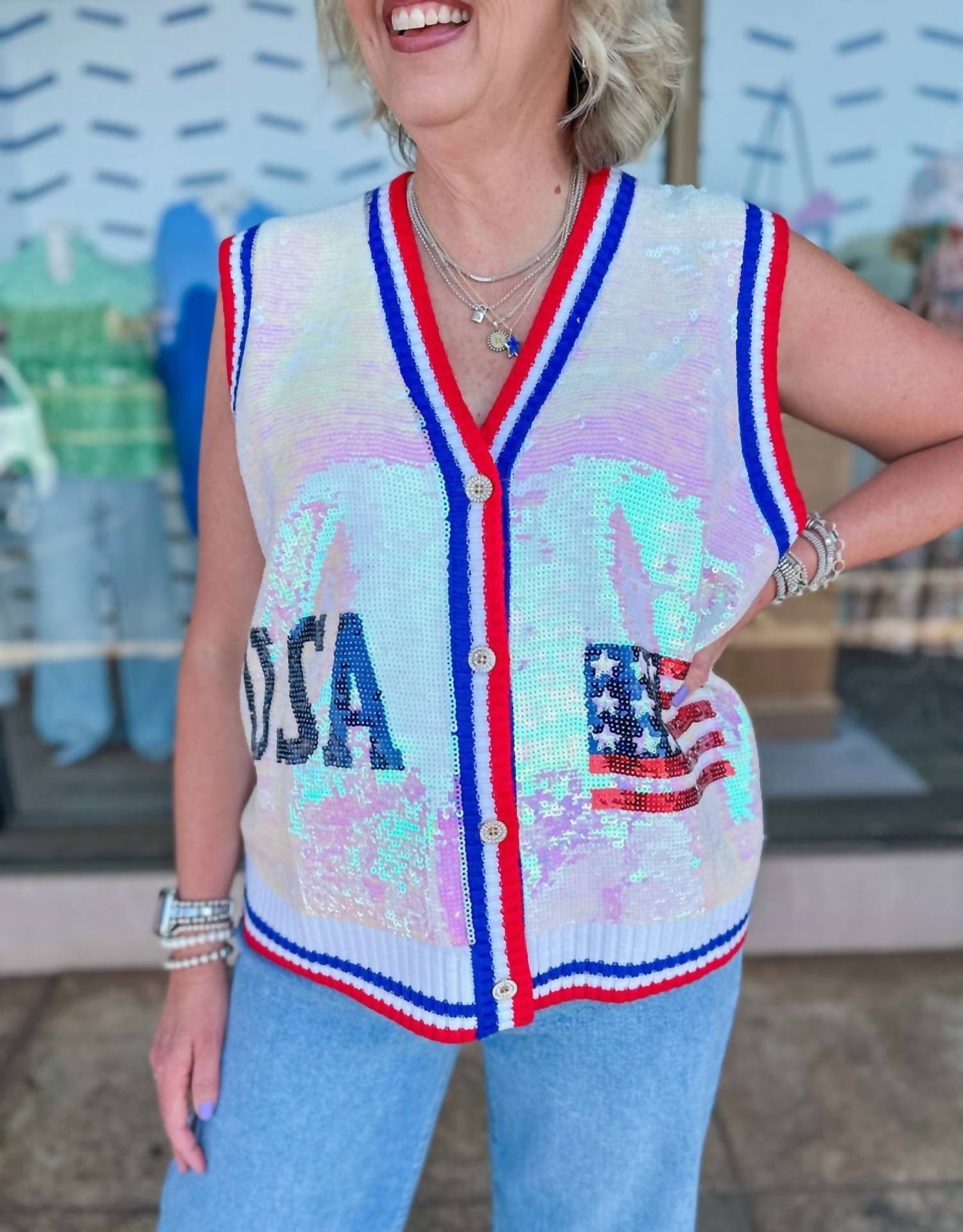Queen Of Sparkles - USA All Day Vest