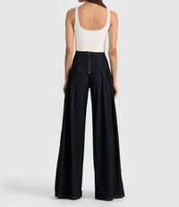 Alice + Olivia - Henry High Rise Pleated Denim Pant