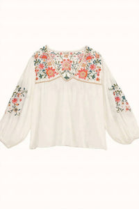 M.A.B.E. - Loren Floral Embroidery Top