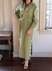 Exvoto - Jules Caftan With Embroidery Dress