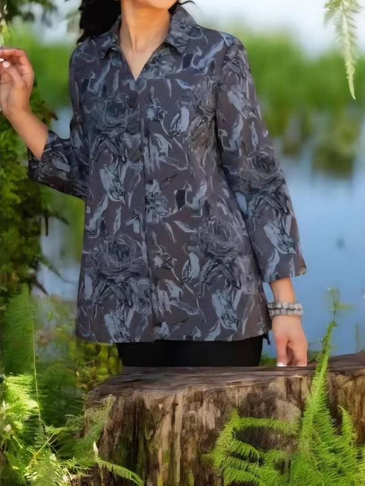 Habitat - Crinkle Three Button Tunic