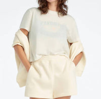 Favorite Daughter Cropped Short Sleeve Tee in light sage - women's t-shirt