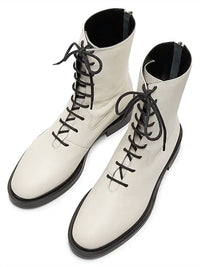 A.Emery Women's Daijah Leather Boot in eggshell - women's shoe - view 4