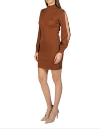 Love Token - Bubble Sleeve Knit Mini Dress